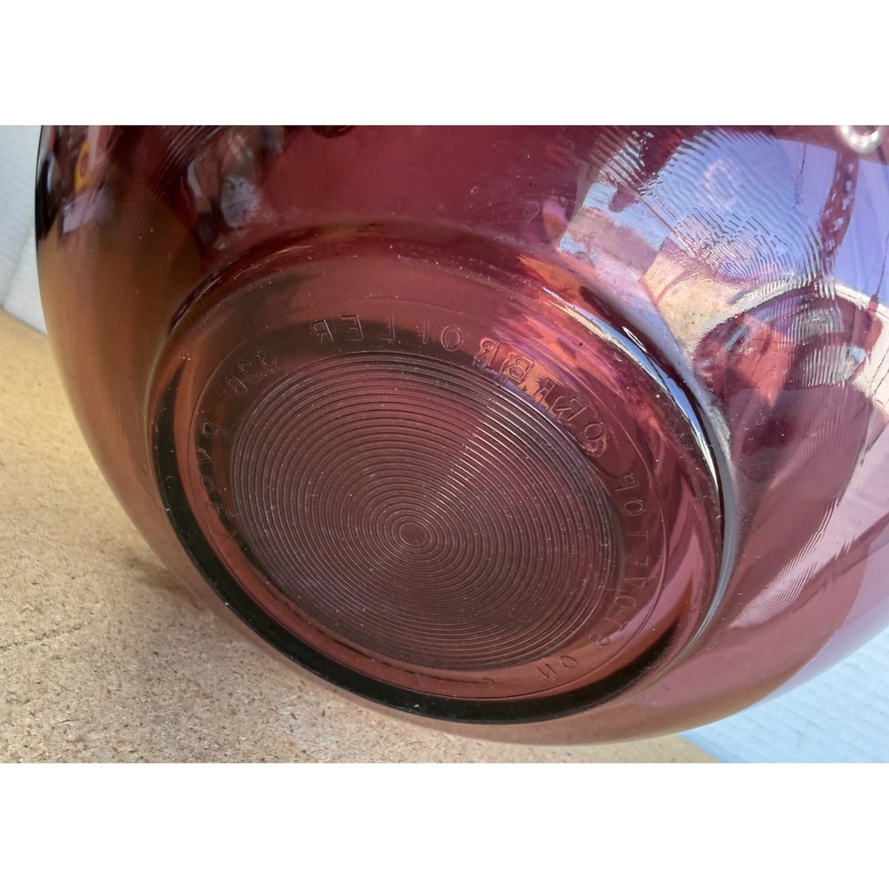 Full Set of 4 Vintage Pyrex Cranberry Glass Mixing Bowls - Picture 6 of 6